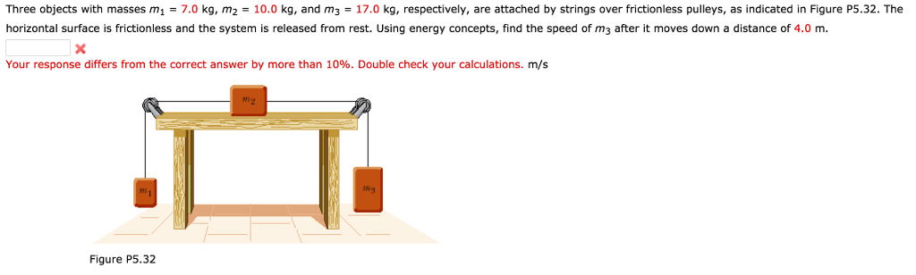 Three masses m, m, and mz are attached to a string as shown in the figure.  All three masses are held rest and then released. To keep m, rest, the  condition is