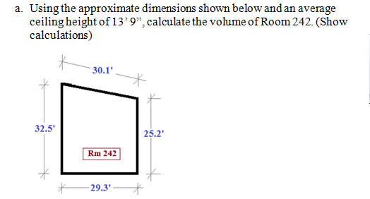 Solved Using The Approximate Dimensions Shown Below And A