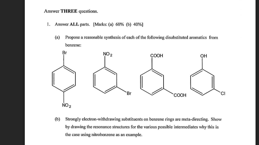 Solved A Propose A Reasonable Synthesis Of Each Of The Chegg Com