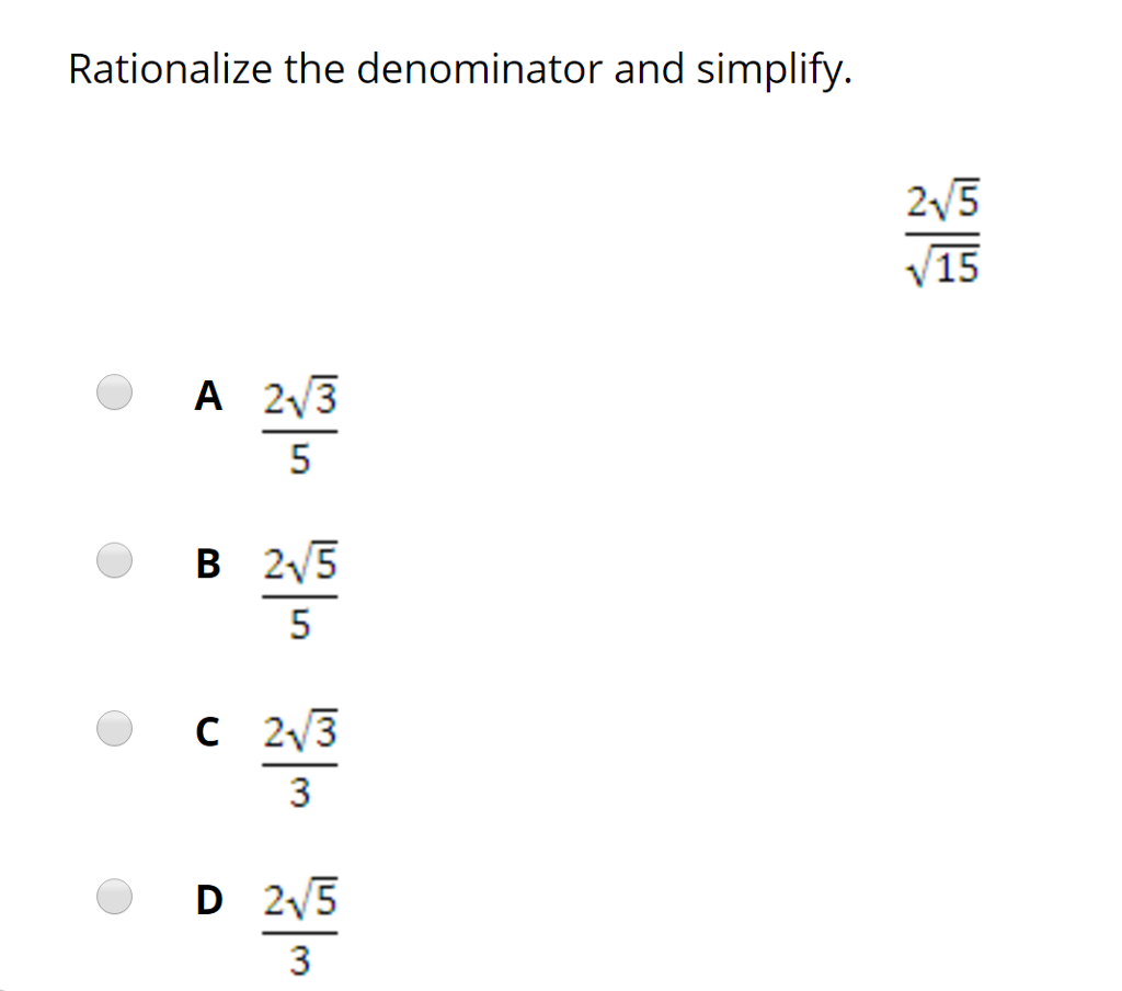 Solved Rationalize The Denominator And Simplify 2 Chegg Com