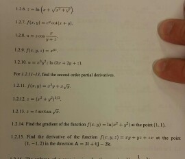 Help Please For 1 2 6 Find The First Order Partial Chegg Com