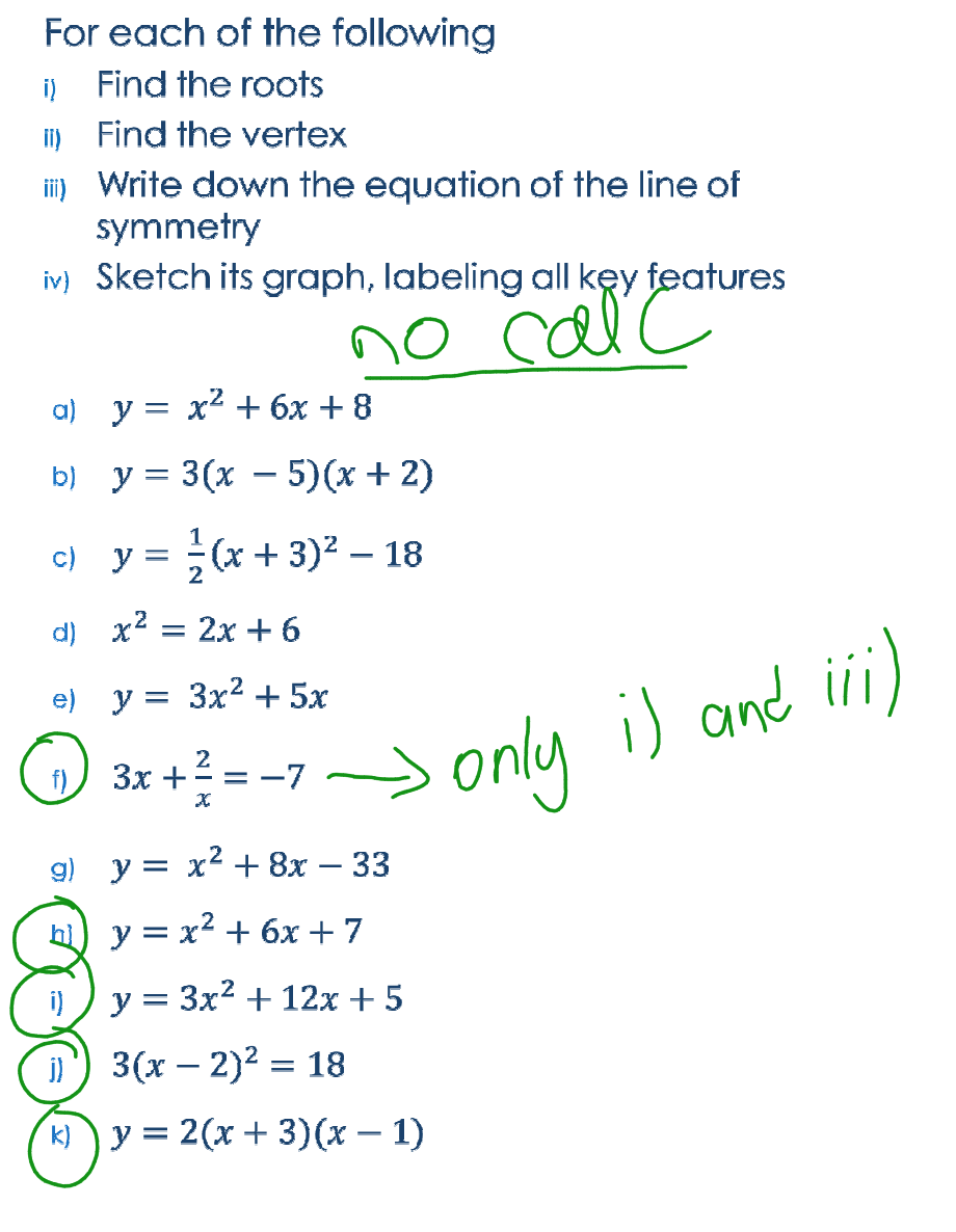 Solved For Each Of The Following I Find The Roots Ii Fi Chegg Com