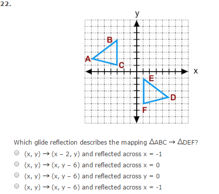 Solved Which Glide Reflection Describes The Mapping Delta Chegg Com