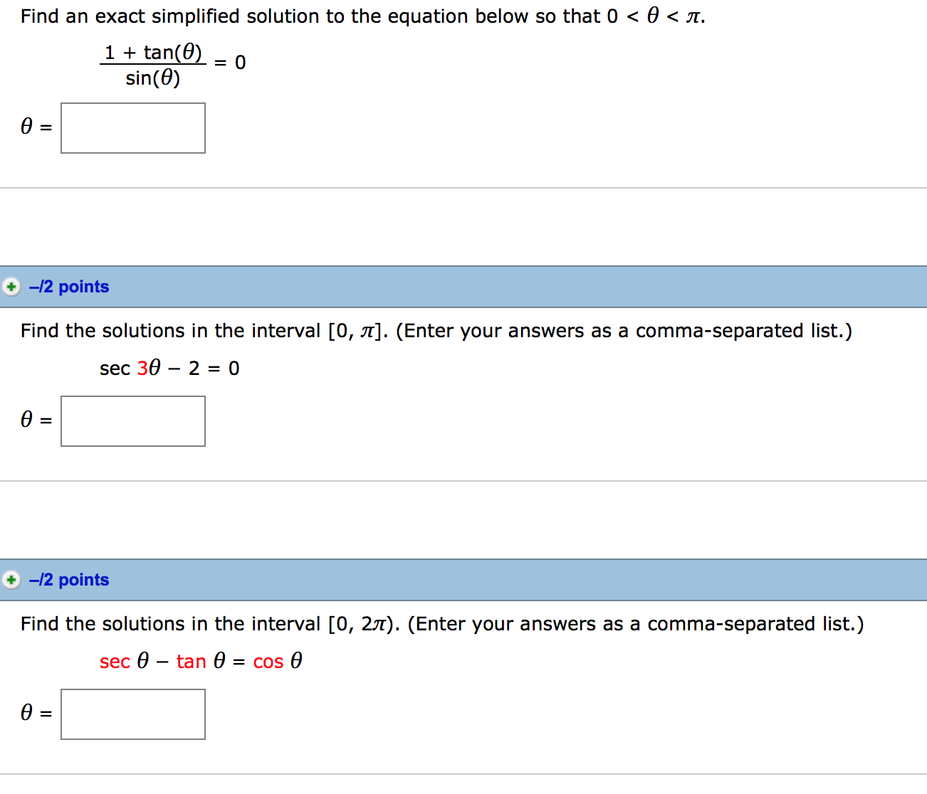 Find An Exact Simplified Solution To The Equation Chegg Com