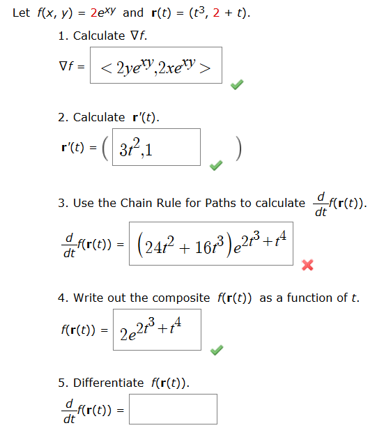 Solved Let F X Y 2exy And R T T3 2 T 1 Calc Chegg Com