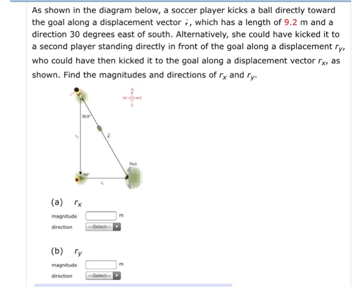 Solved As Shown In The Diagram Below A Soccer Player Kicks Chegg Com