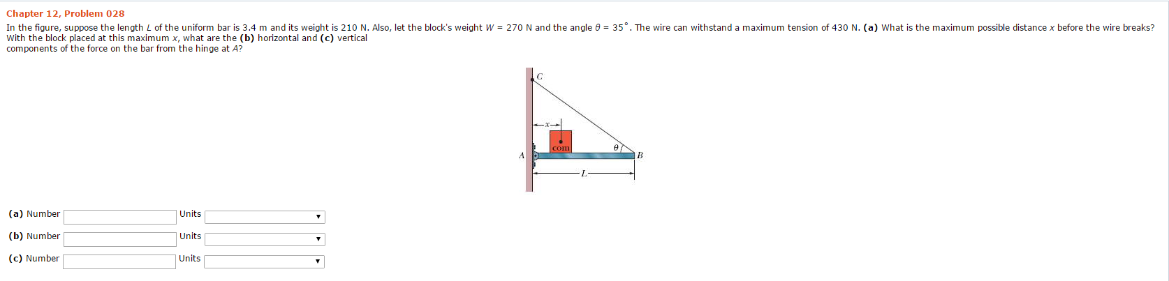 Solved In The Figure Suppose The Length L Of The Uniform Chegg