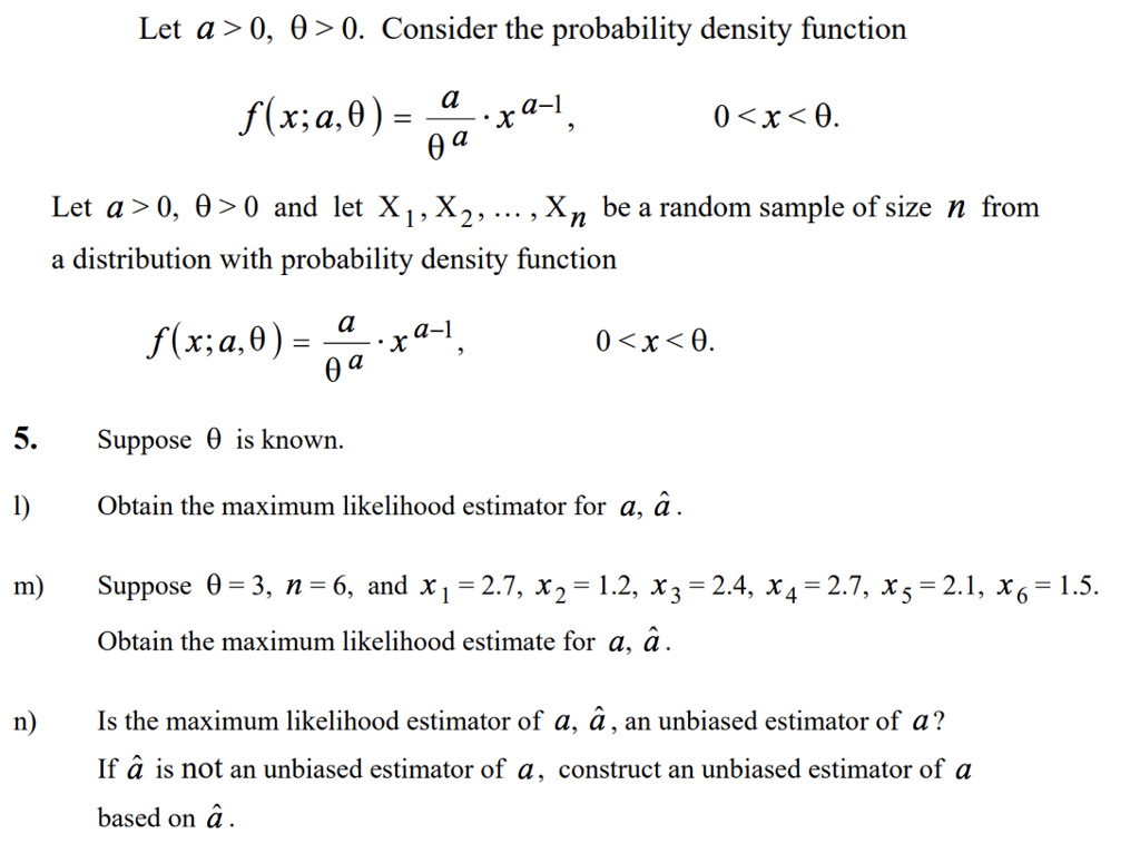 Let A 0 8 0 Consider The Probability Density Chegg Com