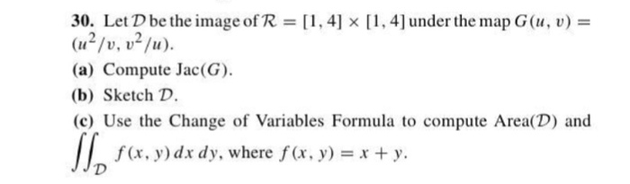 Solved Let D Be The Image Of R 1 4 X 1 4 Under Th Chegg Com