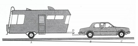 Image for a 3000-lb trailer is hitched to a 3500-lb car. the car and trailer are climbing a 4(degrees) incline at 72 mph