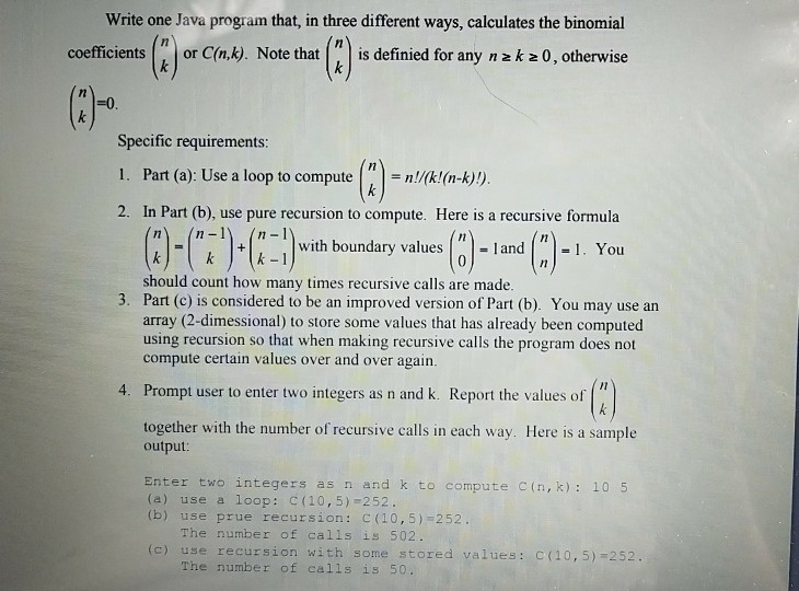 Solved Write One Java Program That In Three Different Wa Chegg Com