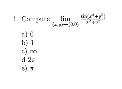 1 Compute Lim X Y Right Arrow 0 0 Chegg Com