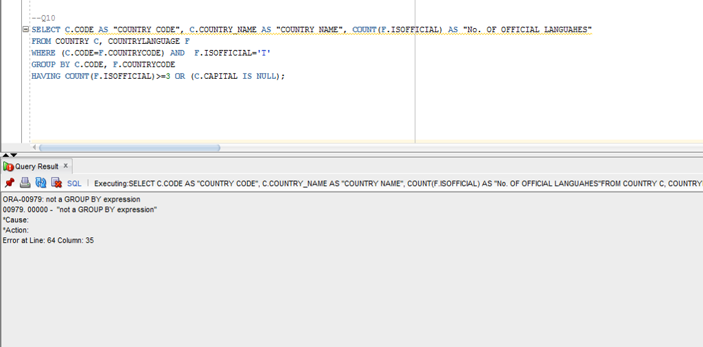 Solved Please Help Me With This Oracle Sql Query. I Have | Chegg.Com