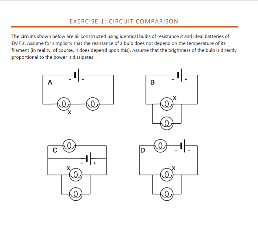 Solved The Circuits Shown Below Are All Constructed Using...