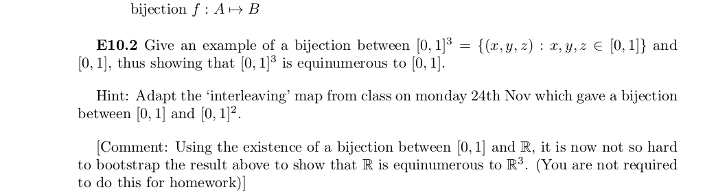 Solved Bijection F A Arrow B E10 2 Give An Example Of A Chegg Com