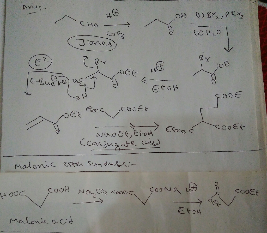 Question & Answer: Provide syntheses for the following three compounds, using only the reactions known to..... 1
