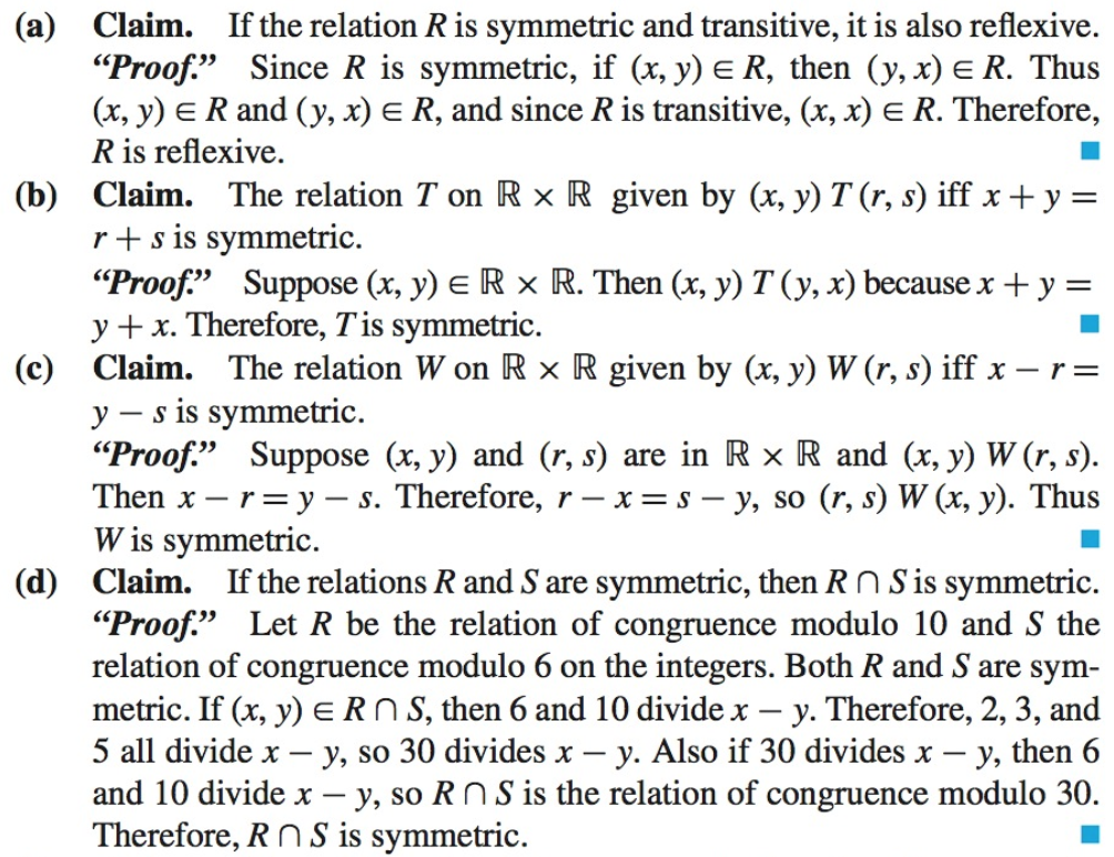 Solved A If The Relation R Is Symmetric And Transitive Chegg Com