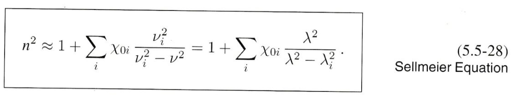 Sellmeier equation derivation