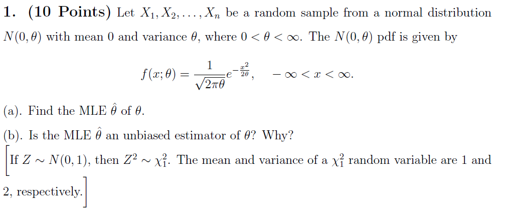 Let X 1 X 2 X N Be A Random Sample From A Chegg Com