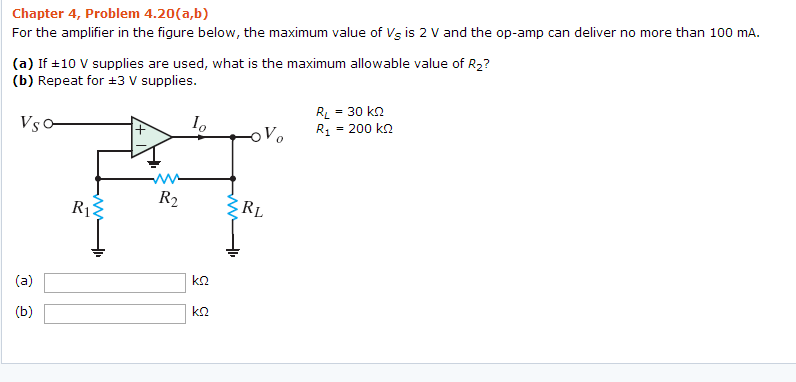 Solved For The Amplifier In The Figure Below The Maximum Chegg Com