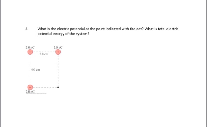 Solved What Is The Electric Potential At The Point Indica