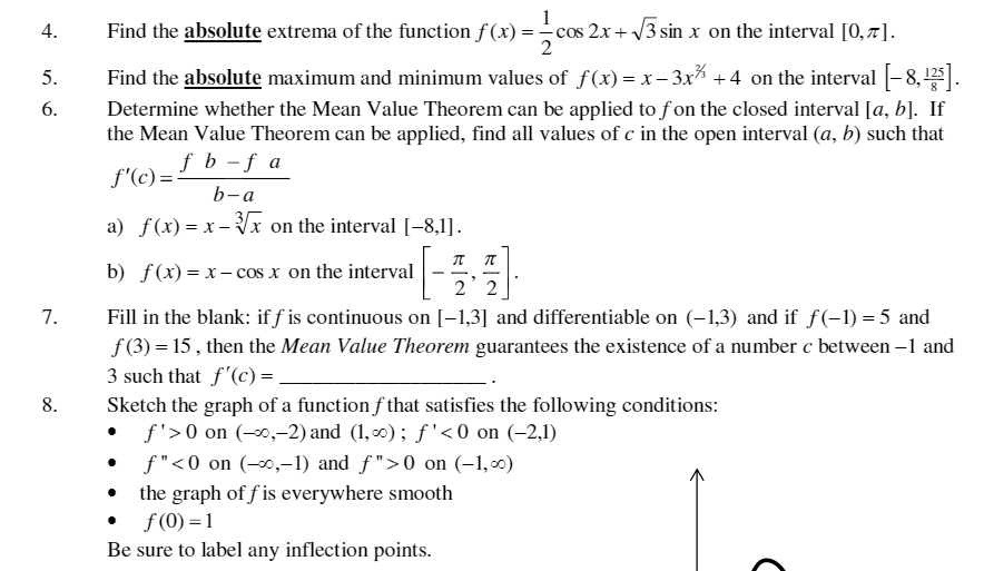 Solved Find The Absolute Extrema Of The Function F X 1 2 Chegg Com