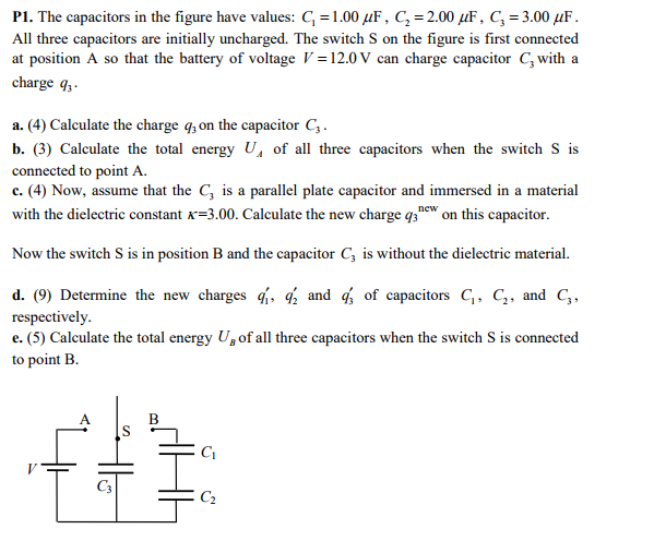 Solved Pl The Capacitors In The Figure Have Values D 1 Chegg Com