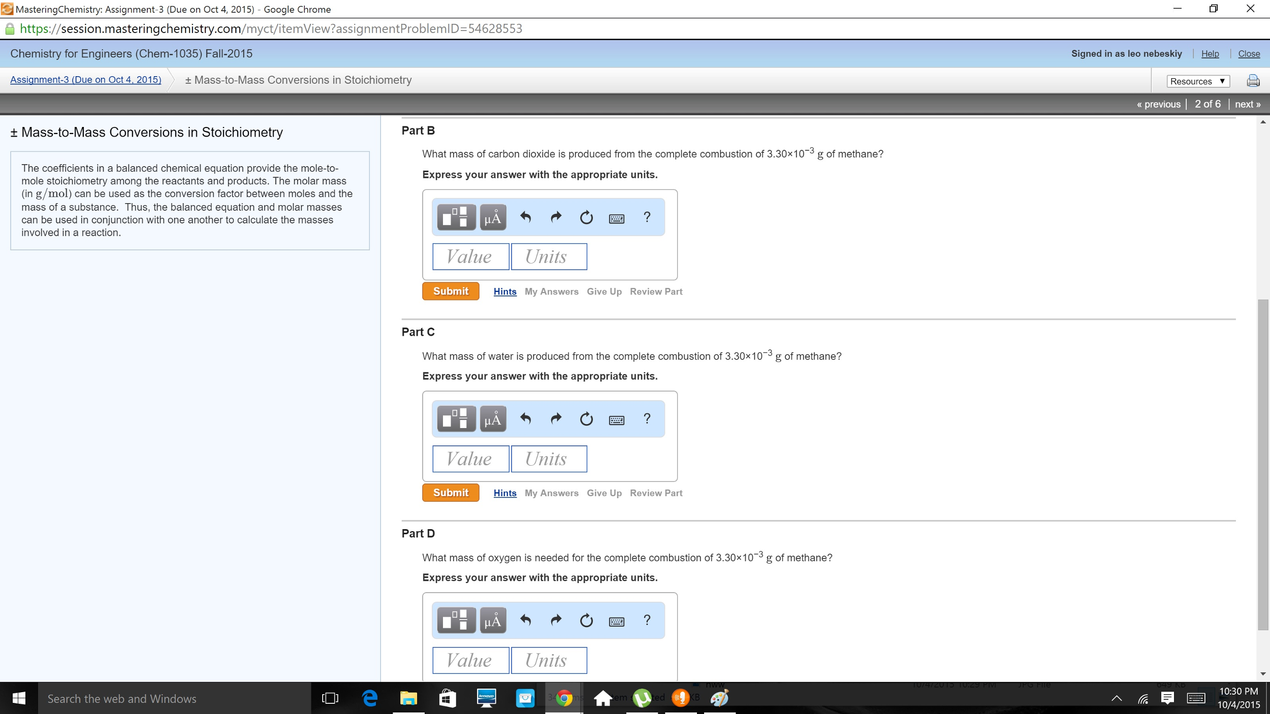 mastering chemistry homework 3