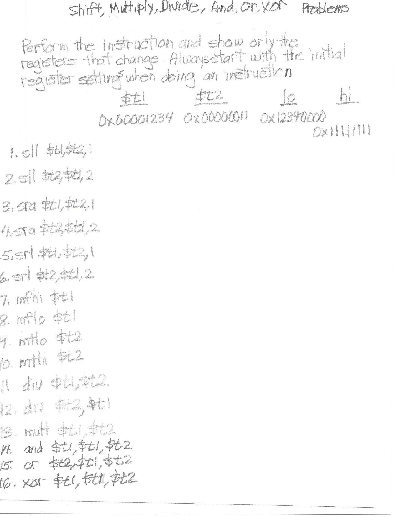 worksheet Science Worksheet Answers computer science archive october 09 2015 chegg com perform the instruction and show only register