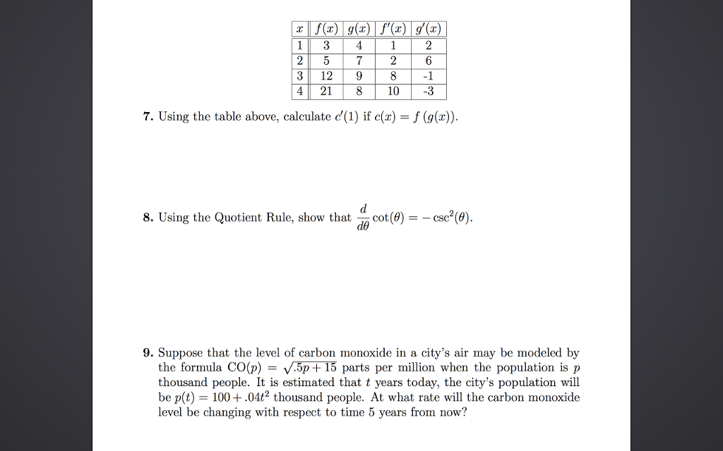 Solved Using The Table Above Calculate C 1 If C X F Chegg Com Solved Using The Table Above Calculate C 1 If C X F Chegg Com