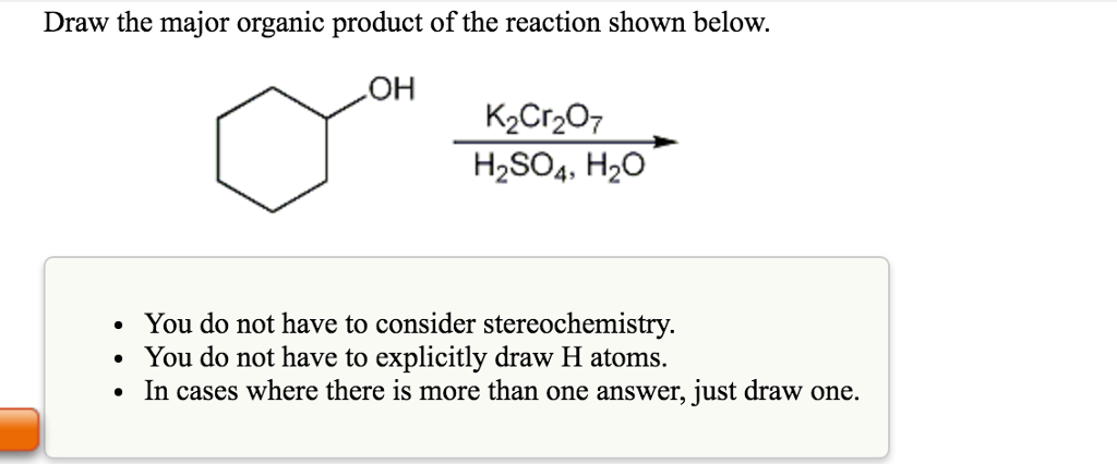 Solved Draw The Major Organic Product Of The Reaction Sho