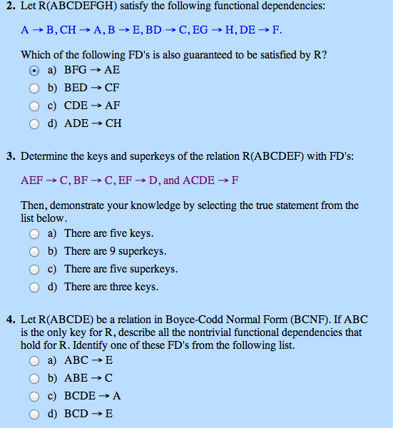 5 Consider Relation R A B C D E With Functiona Chegg Com