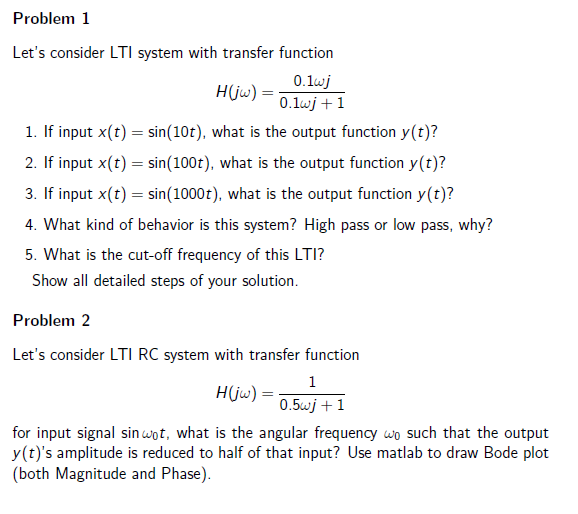 Solved Let S Consider Lti System With Transfer Function H Chegg Com