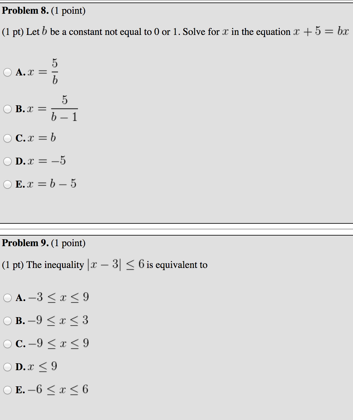 Let B Be A Constant Not Equal To Solve For X In The Equation X 5 Bx A X 5 B B X Let B Be A Constant Not Equal To Solve For X In The Equation X 5 Bx A X 5 B B X