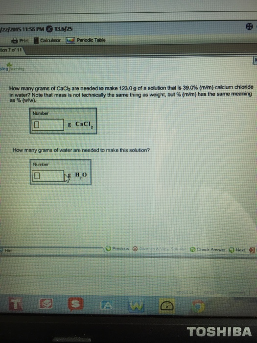 Solved 2215 1155 Pm 352s Ian 7 Of 11 How Many Gams Of C Chegg Com