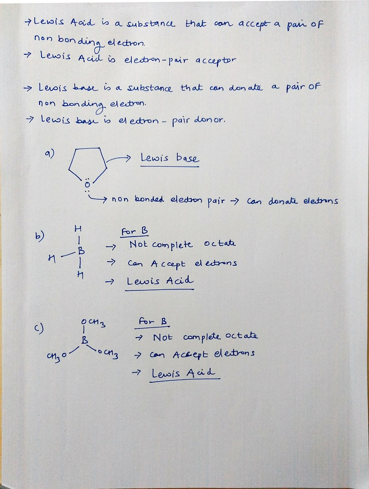 Question & Answer: Identify the molecules or ions below as Lewis acids, Lewis bases, or neither. If there is more..... 1