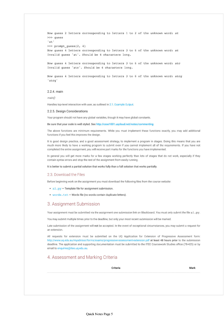 Question & Answer: Assignment 1 CSSE1001/7030 Semester 2, 2017 Version 1.0.0 10 marks Due Friday 25 August, 2017, 21:30 1...... 3