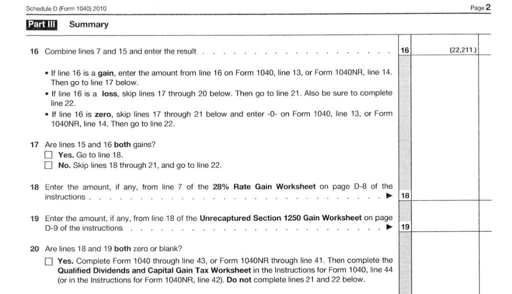 28 rate gain worksheet instructions 2010 Tax-aide capital gain or loss form 1040line 13 pub 4012d-13 pub.