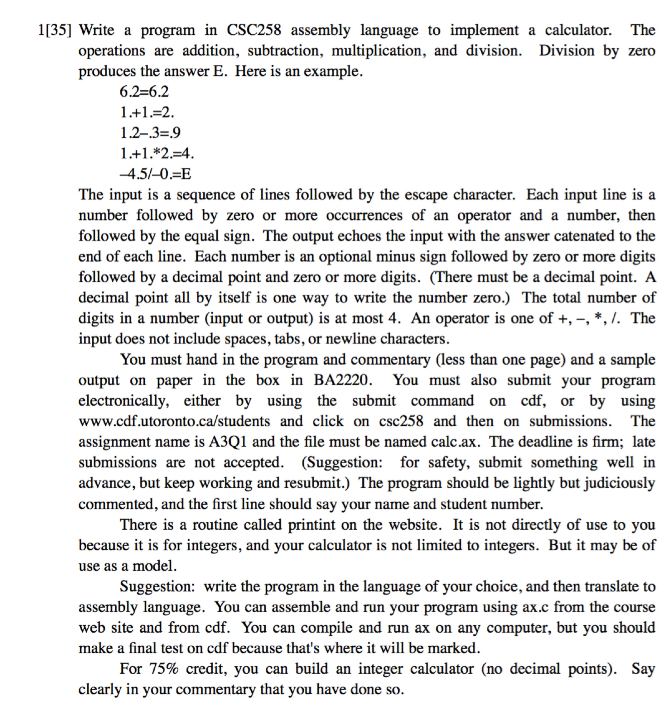 Assembly language homework help
