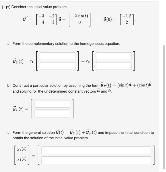 Solved Consider The Initial Value Problem Form The Comple Chegg Com