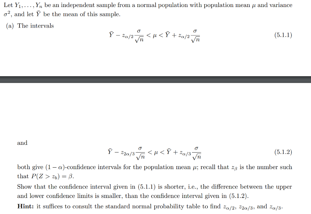 Let Y1 Yn Be An Independent Sample From A Normal P Chegg Com