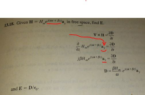 Solved Given H Hm E J Wt Bz Ax In Free Space Find E P Chegg Com