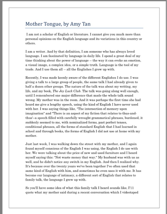 Tannen mother tongue essay 02 image