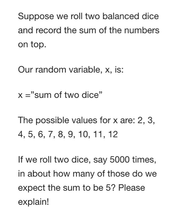 Roll and Record with 2 Dice