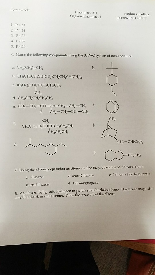 homework help organic chemistry