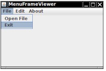 MenuFrameviewer File Edit About Open File Exit O X