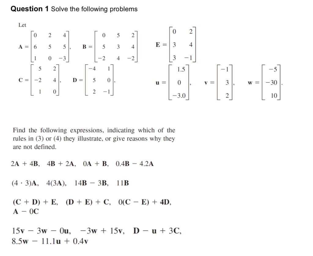 Solved Question 1 Solve The Following Problems Let 0 24 0 Chegg Com