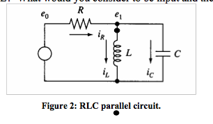 Solved Derive The Model Of The Parallel Rlc Circuit Shown Chegg Com