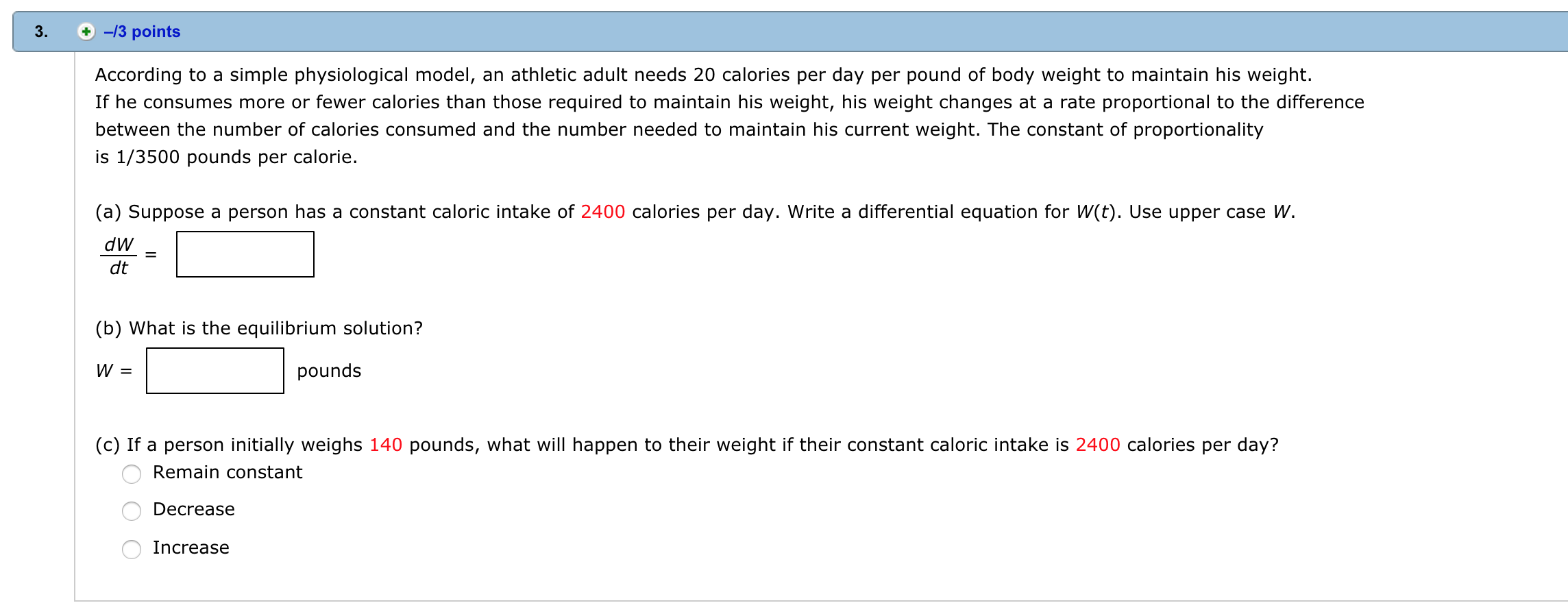 How Many Calories Are Needed Per Pound to Maintain a Body Weight