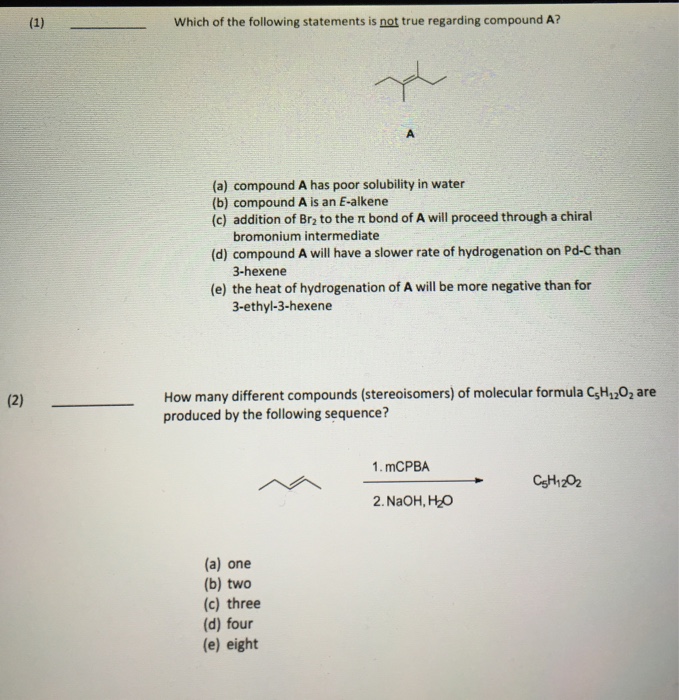 Solved: Which Of The Following Statements Is Not True Rega ...